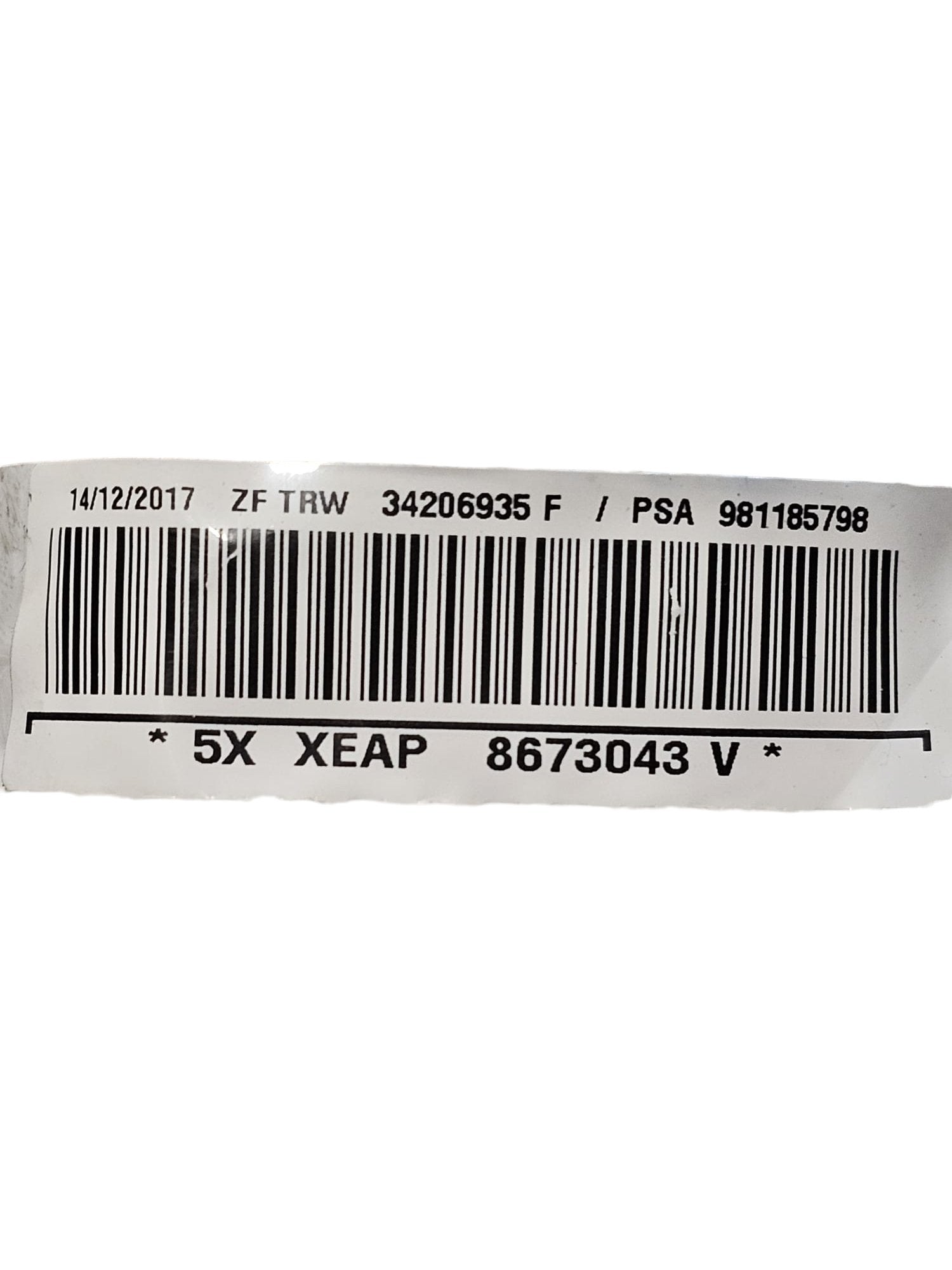 Airbag a Tendina Laterale Destro Citroen C3 (2016 - 2023) Cod:34206935F - F&P CRASH SRLS - Ricambi Usati