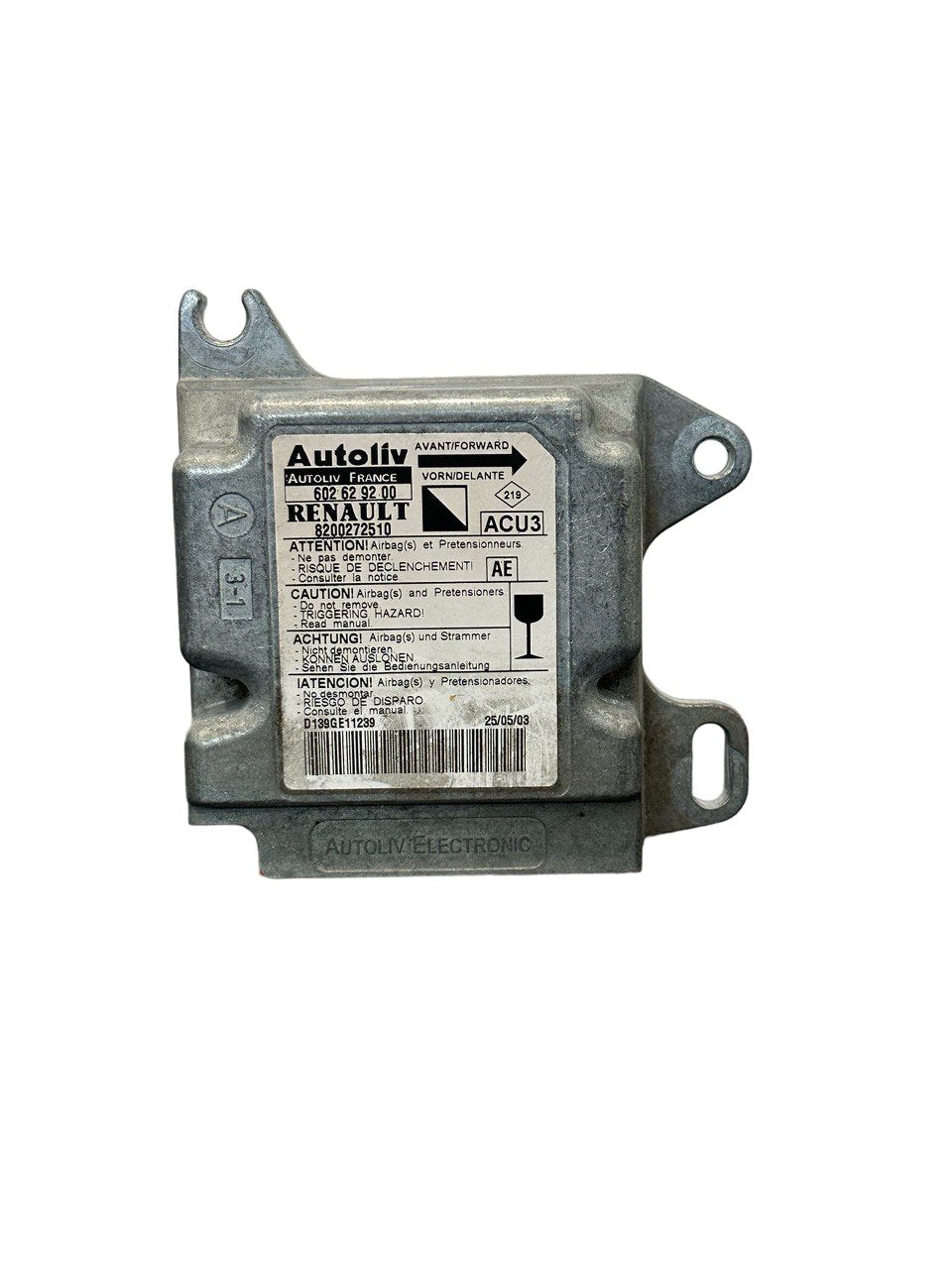 Centralina airbag Renault Kangoo (1997 - 2003) COD:8200272510 - F&amp;P CRASH SRLS - Ricambi Usati