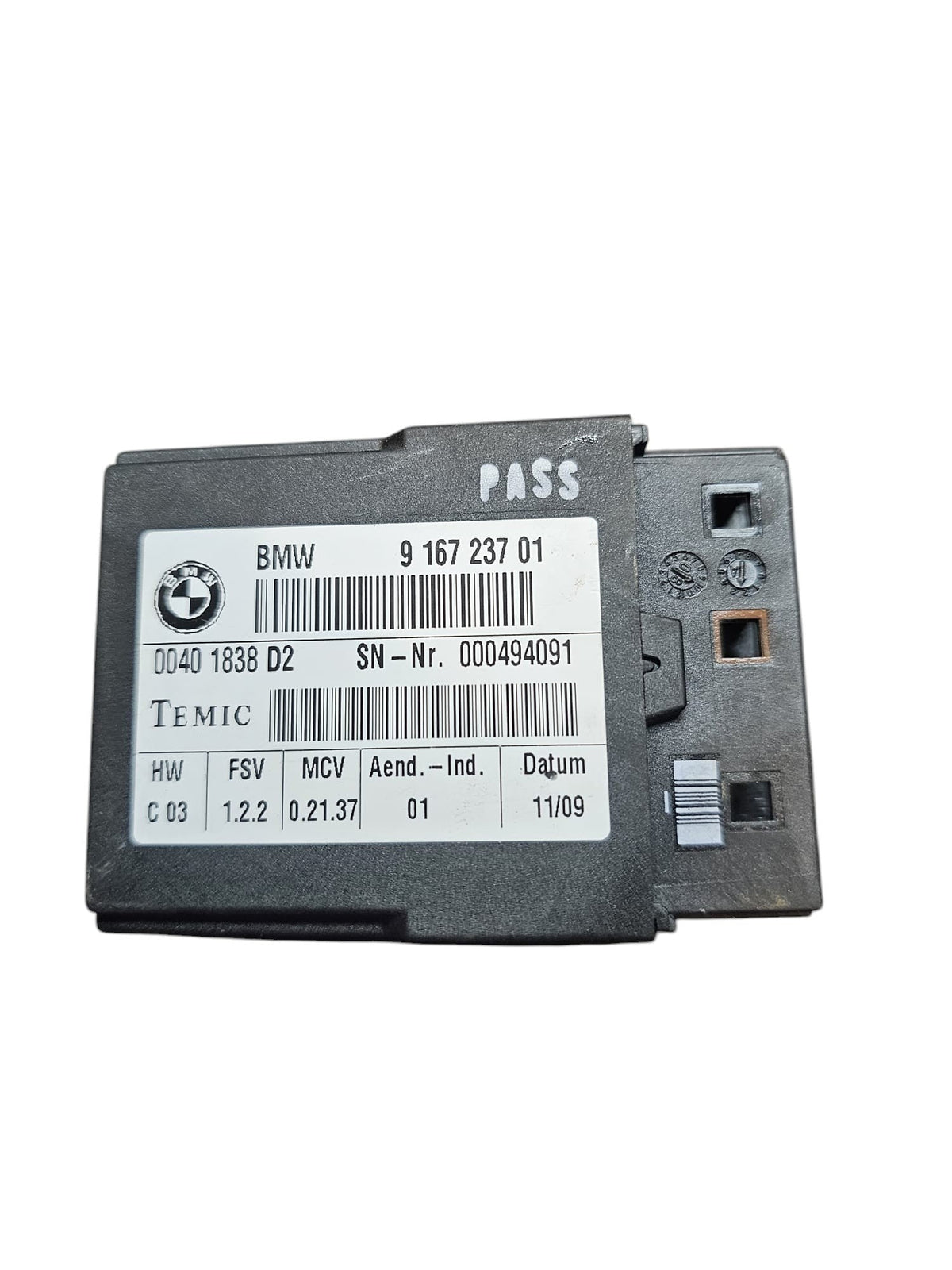 Centralina Cintura Sicurezza Posteriore Destra Bmw Serie 3 E90 Cod:916723701 (2005 - 2013) - F&amp;P CRASH SRLS - Ricambi Usati