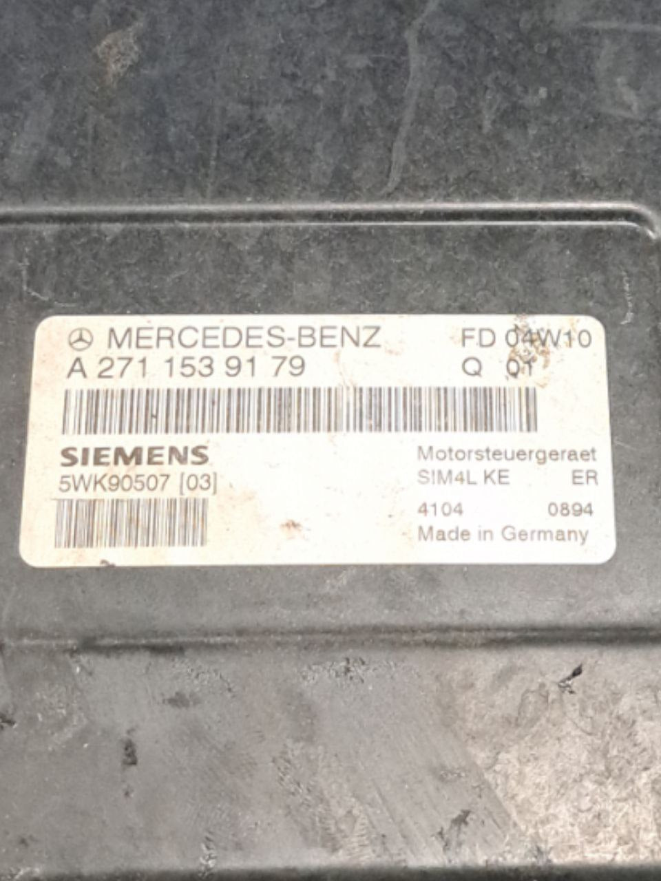 Centralina ECU Motore Mercedes SLK W171 1.8 Benzina COD:A2711539179 (2004 - 2011) - F&P CRASH SRLS - Ricambi Usati