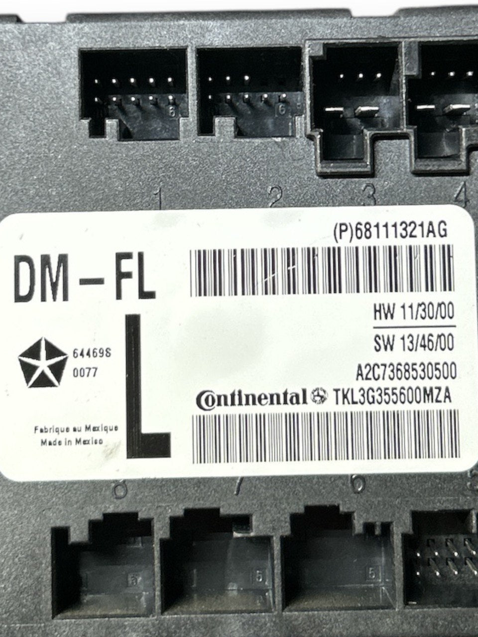 Centralina Porta Anteriore Sinistra Jeep Cherokee (KL) (2013 > 2023) cod.68111321AG - F&P CRASH SRLS - Ricambi Usati