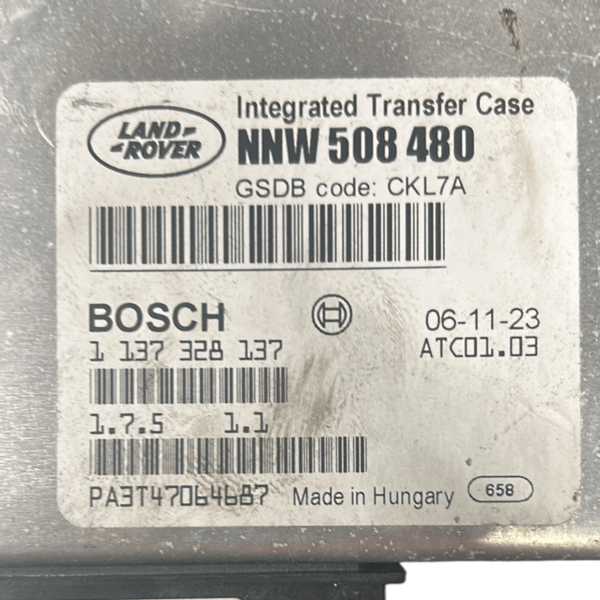 Centralina Trasmissione Range Rover Sport (L320) cod.1137328137 2.7 Diesel (2005 > 2012) - F&P CRASH SRLS - Ricambi Usati
