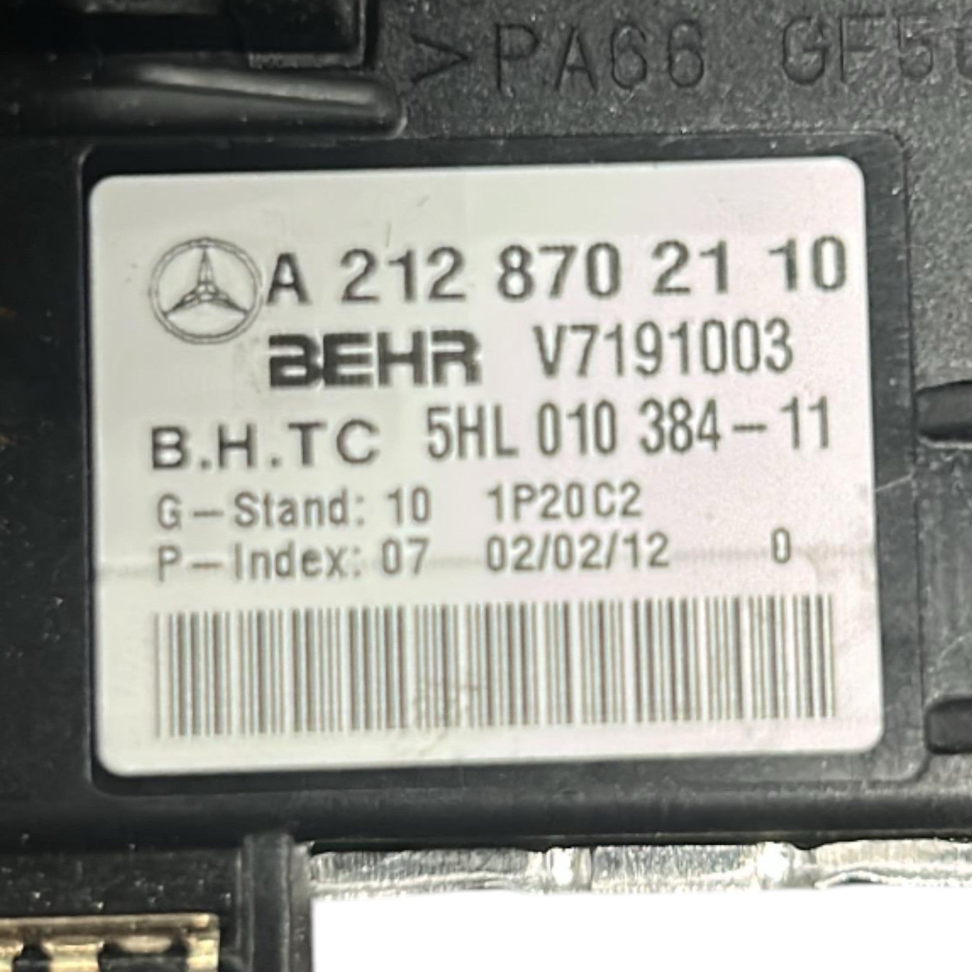 Centralina Ventola Abitacolo Mercedes Benz Classe E (W212) cod.A2128702110 (2009 > 2016) Resistenza - F&P CRASH SRLS - Ricambi Usati