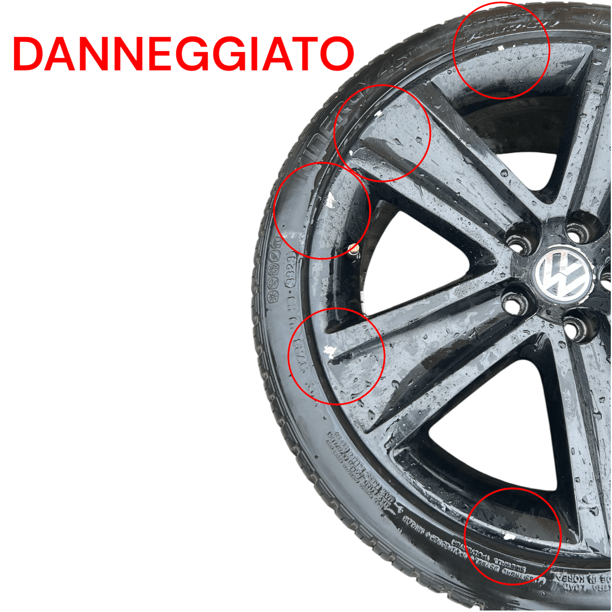 Cerchio In Lega Volkswagen Polo (6R) cod.6R0501025P (5 Fori / 215 / 40 R17) (2009 > 2017) - F&P CRASH SRLS - Ricambi Usati
