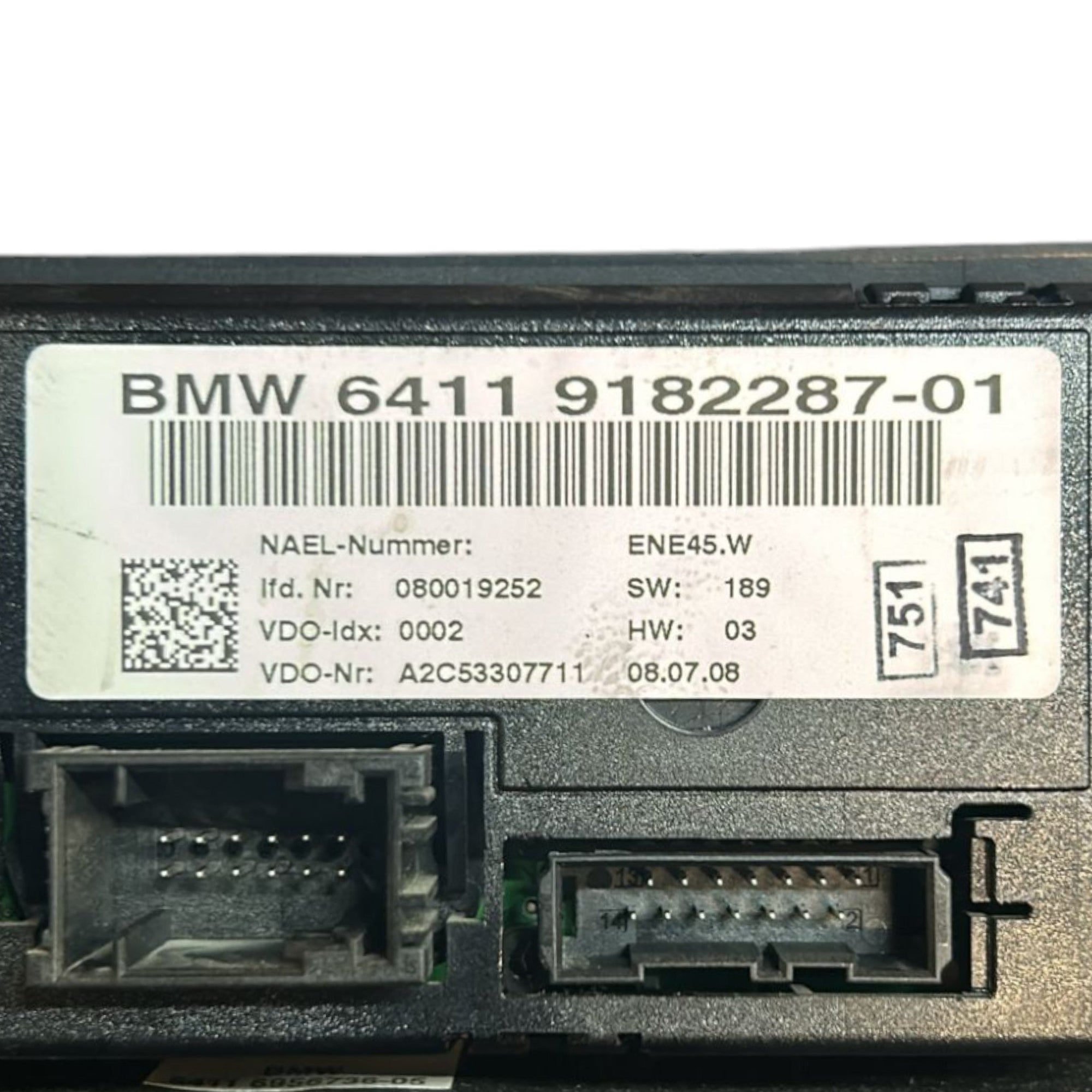 Comandi Clima BMW Serie 3 (E91) SW cod.9182287 - 01 (2005 > 2013) - F&P CRASH SRLS - Ricambi Usati