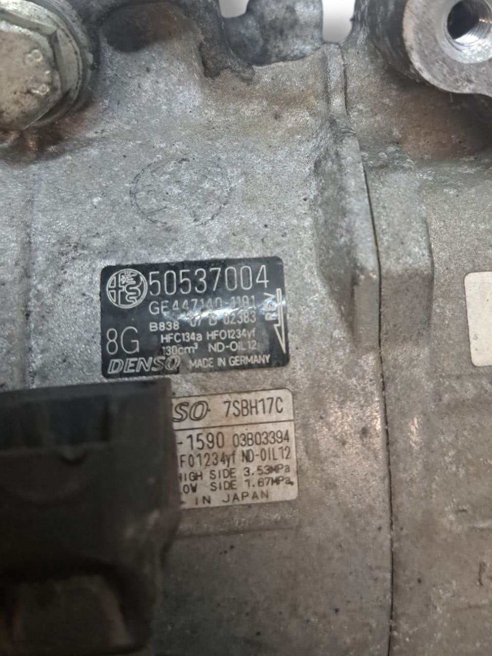 Compressore aria clima Alfa Romeo Stelvio 2.2 Diesel (2017>) COD:50537004 - F&P CRASH SRLS - Ricambi Usati