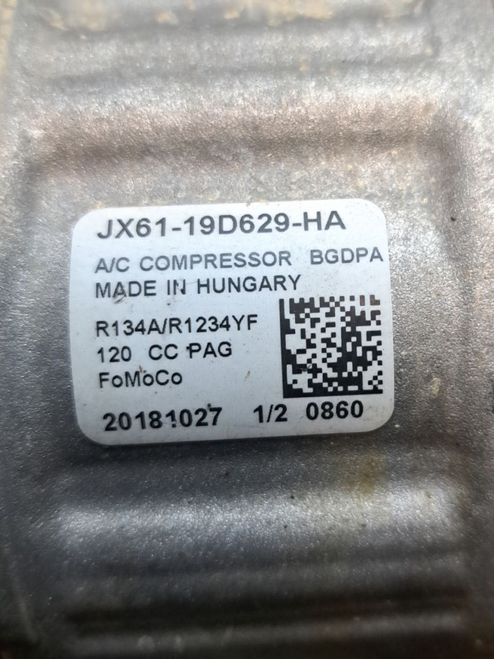 Compressore aria / clima Ford Focus 1.5 Diesel (2022) COD:JX61-19D629-HA - F&P CRASH SRLS - Ricambi Usati