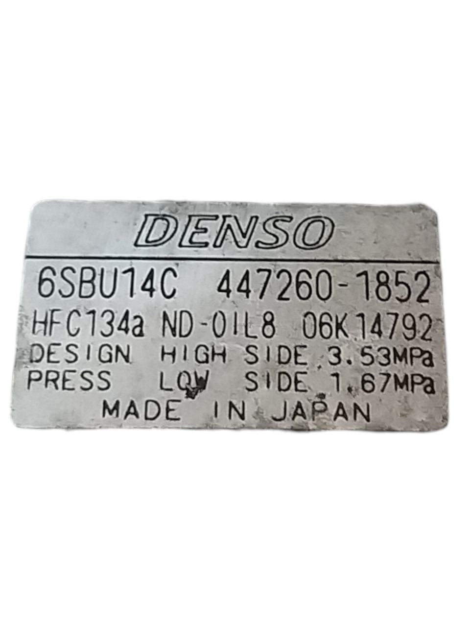 Compressore Aria Condizionata Bmw Serie 1 E87 2.0 ( 2006 ) Cod : 6SBU14C - F&P CRASH SRLS - Ricambi Usati