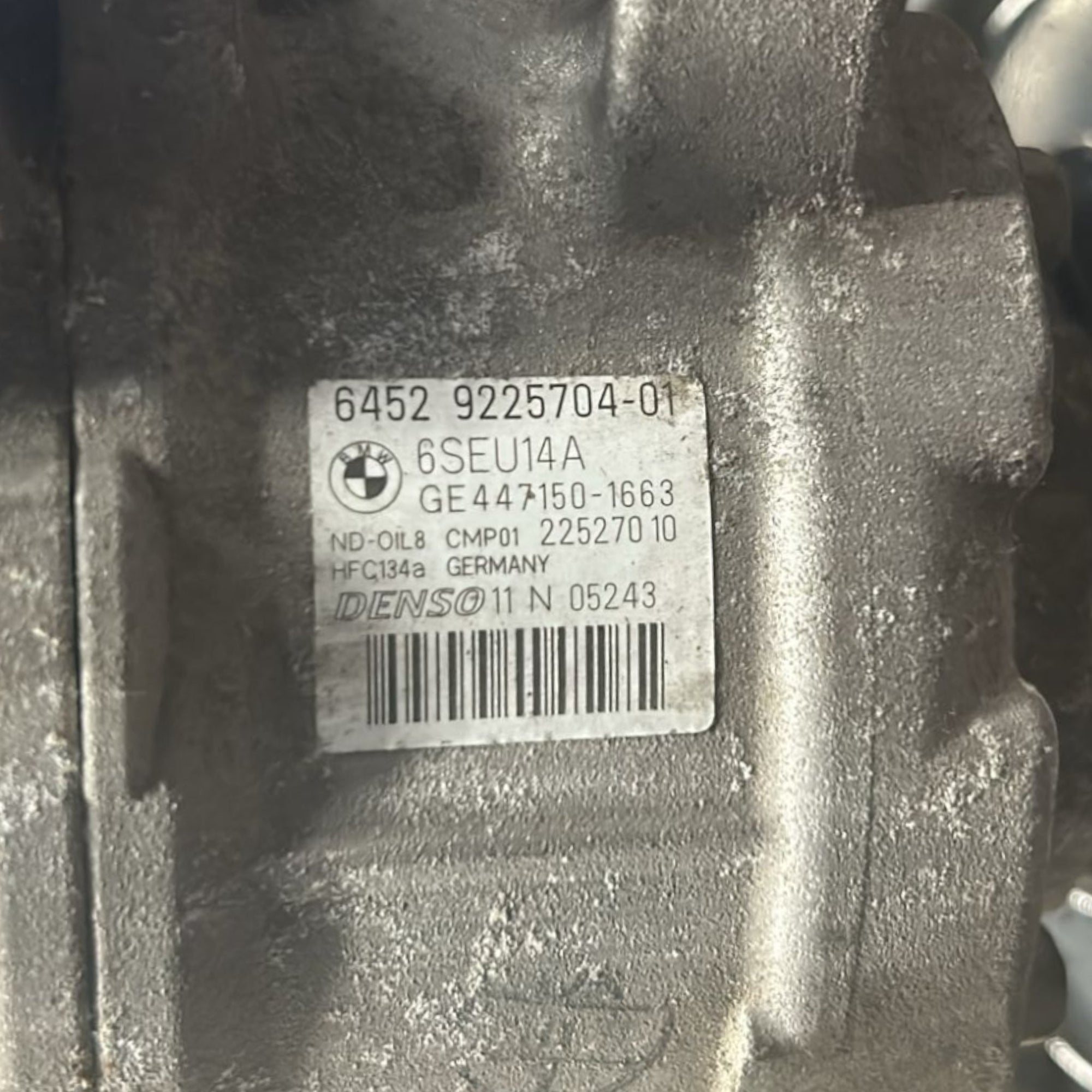 Compressore Aria Condizionata BMW X3 (F25) cod.9225704 - 01 2.0 Diesel (2010 > 2017) - F&P CRASH SRLS - Ricambi Usati