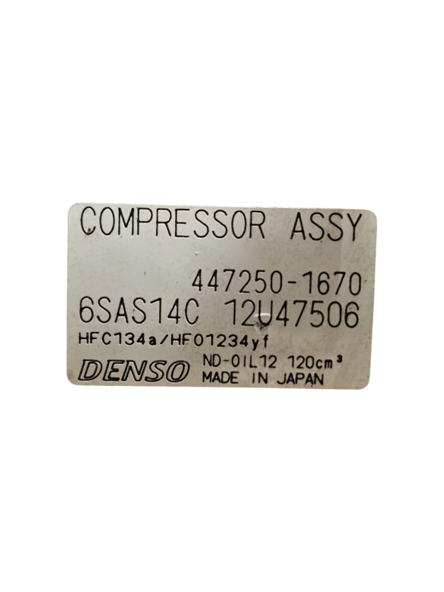 Compressore Aria Condizionata Mercedes CLA W117 2.2 Diesel Cod:4472501670 (2013 - 2019) - F&P CRASH SRLS - Ricambi Usati