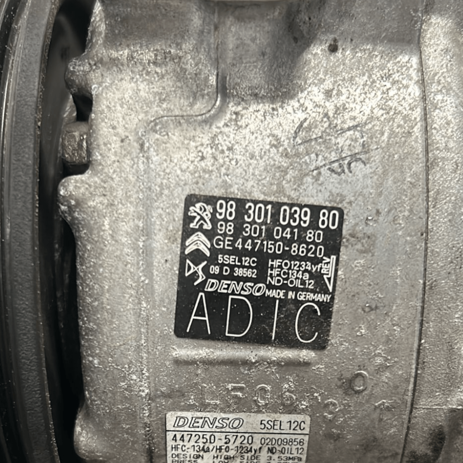 Compressore Aria Condizionata Opel Grandland X 1.5 Diesel cod:9830103980 (2017>) - F&P CRASH SRLS - Ricambi Usati