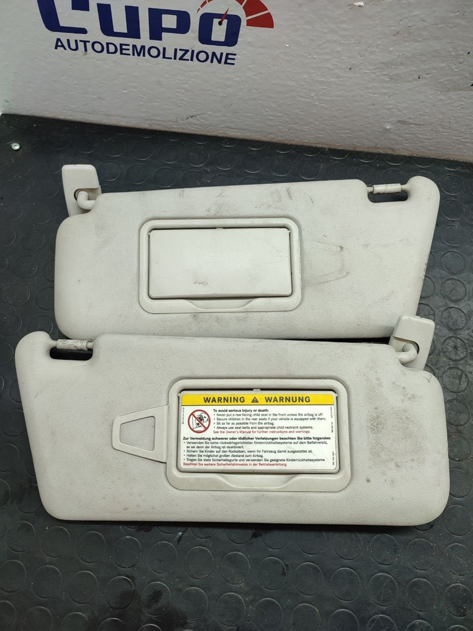 Coppia Alette Parasole MERCEDES BENZ CLASSE A W169 - F&P CRASH SRLS - Ricambi Usati