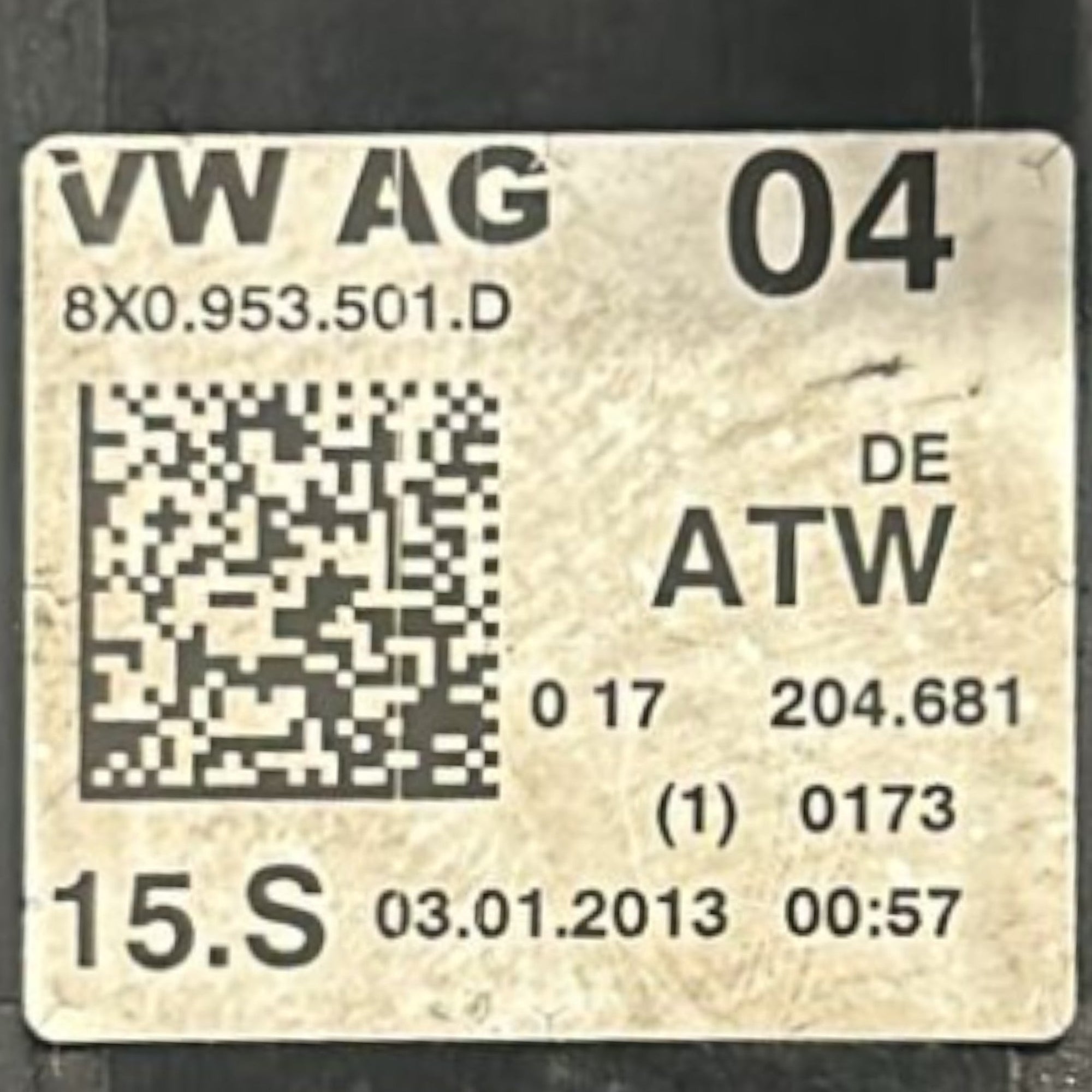 Devioluci Audi A1 (8X) cod.8X0953501D (2010 > 2018) - F&P CRASH SRLS - Ricambi Usati