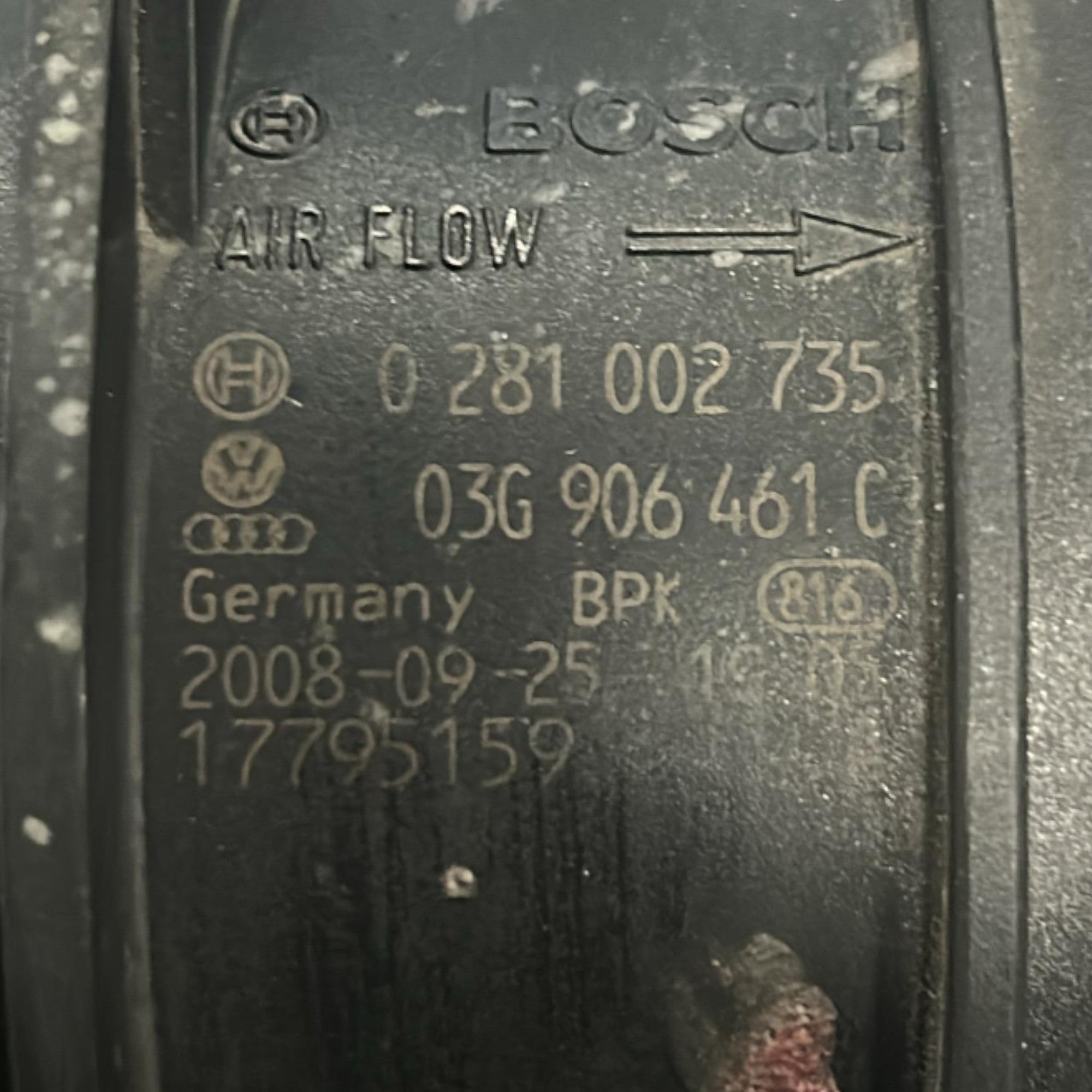 Flussometro / Debimetro Volkswagen Golf VI cod.03G906461C 2.0 Diesel (2008 > 2012) - F&P CRASH SRLS - Ricambi Usati