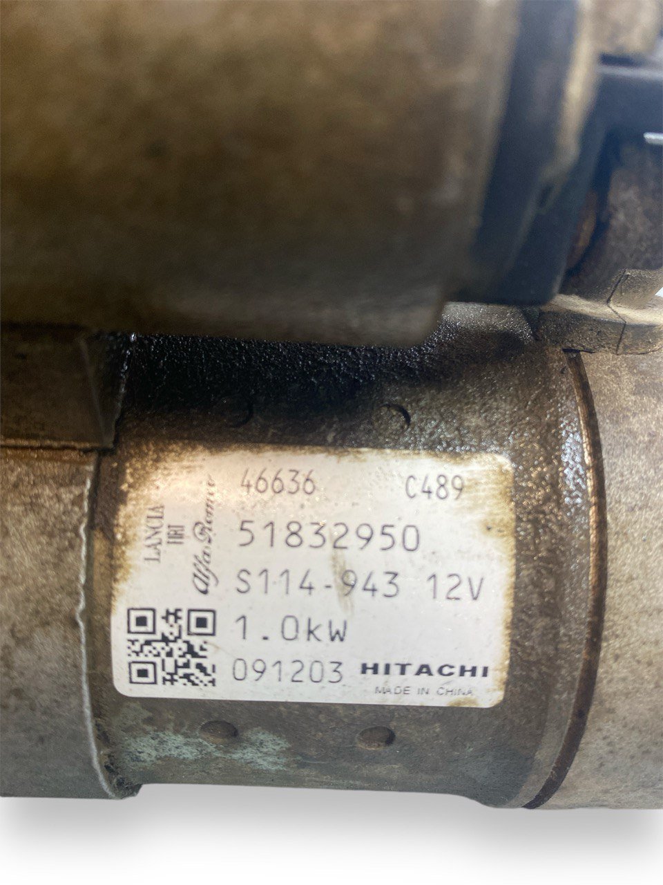 Motorino avviamento Fiat Grande Punto / 500 1.2b (2007) COD:51832950 - F&P CRASH SRLS - Ricambi Usati