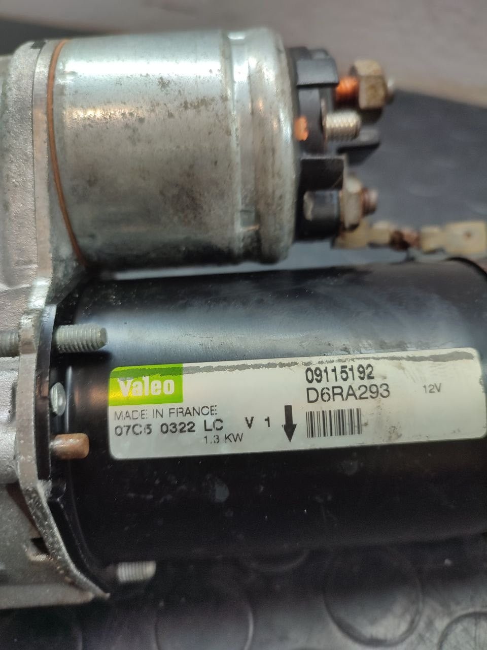 Motorino avviamento Opel Astra H 1.4 benz cod 09115192 - F&P CRASH SRLS - Ricambi Usati