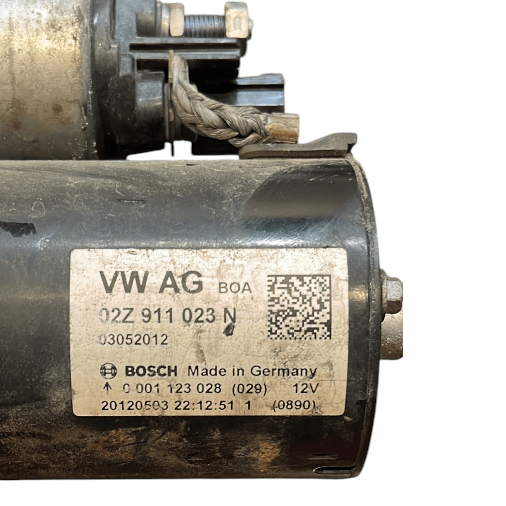 Motorino di avviamento Volkswagen Golf VI / Polo 6R (2009 - 2017) cod.02Z911023N 1.6 diesel - F&P CRASH SRLS - Ricambi Usati