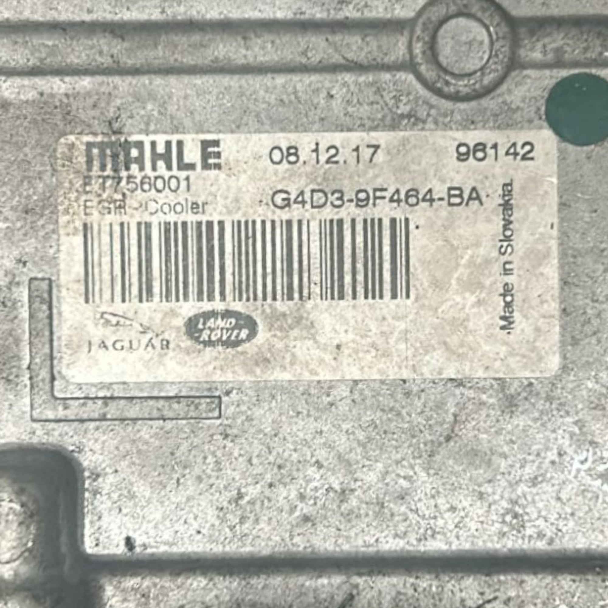 Radiatore Gas Scarico Range Rover Evoque (L538) 2.0 Diesel cod.G4D3 - 9F464 - BA (2011 > 2018) - F&P CRASH SRLS - Ricambi Usati