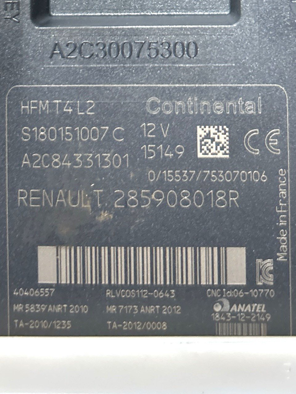 Renault Captur I cod.285908018R Centralina Keyless / Lettore Chiave / Commutatore Avviamento + Chiave - F&P CRASH SRLS - Ricambi Usati