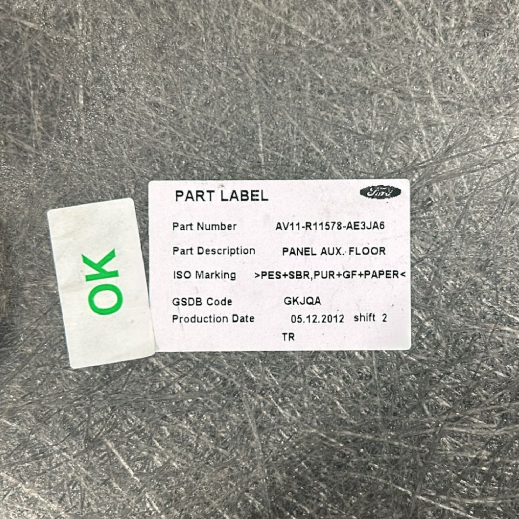 Ripiano / Tappeto Bagagliaio Ford B - Max cod.AV11 - R11578 - AE (2012 > 2018) - F&P CRASH SRLS - Ricambi Usati