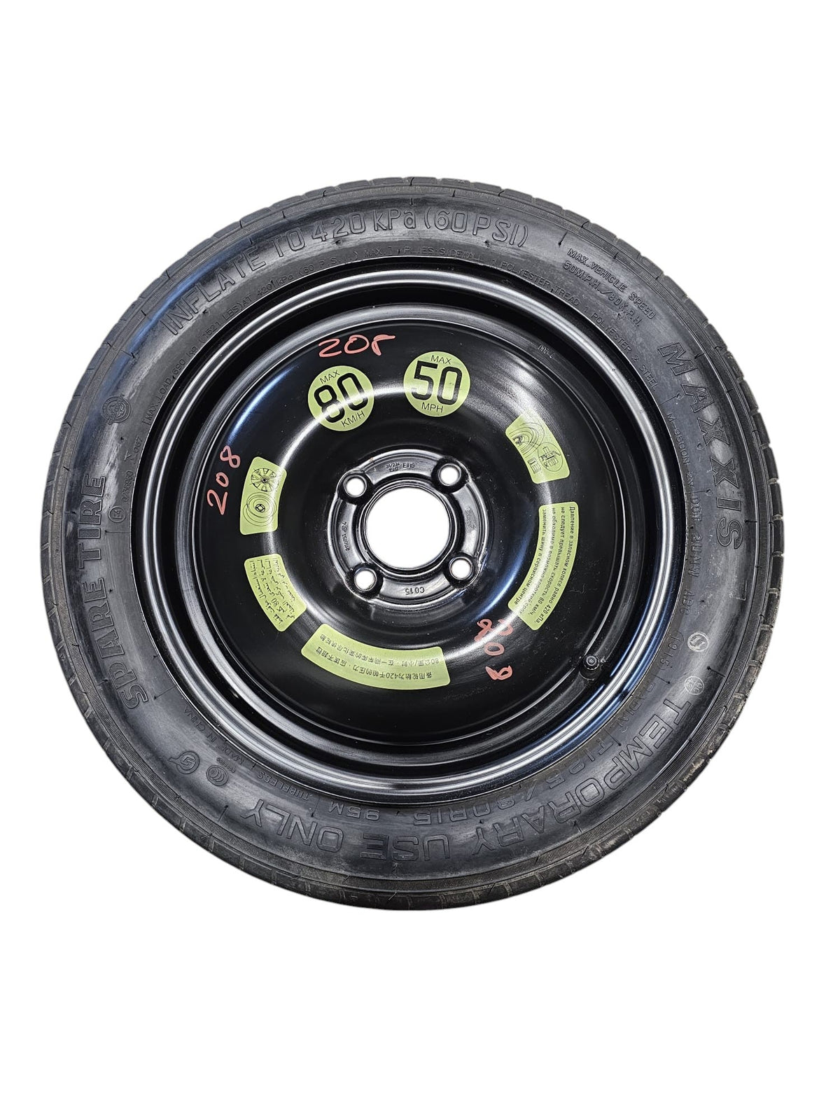 Ruota / Ruotino Di Scorta Peugeot 208 I (4 Fori / 125 / 80 R15) (2012 - 2019) - F&amp;P CRASH SRLS - Ricambi Usati