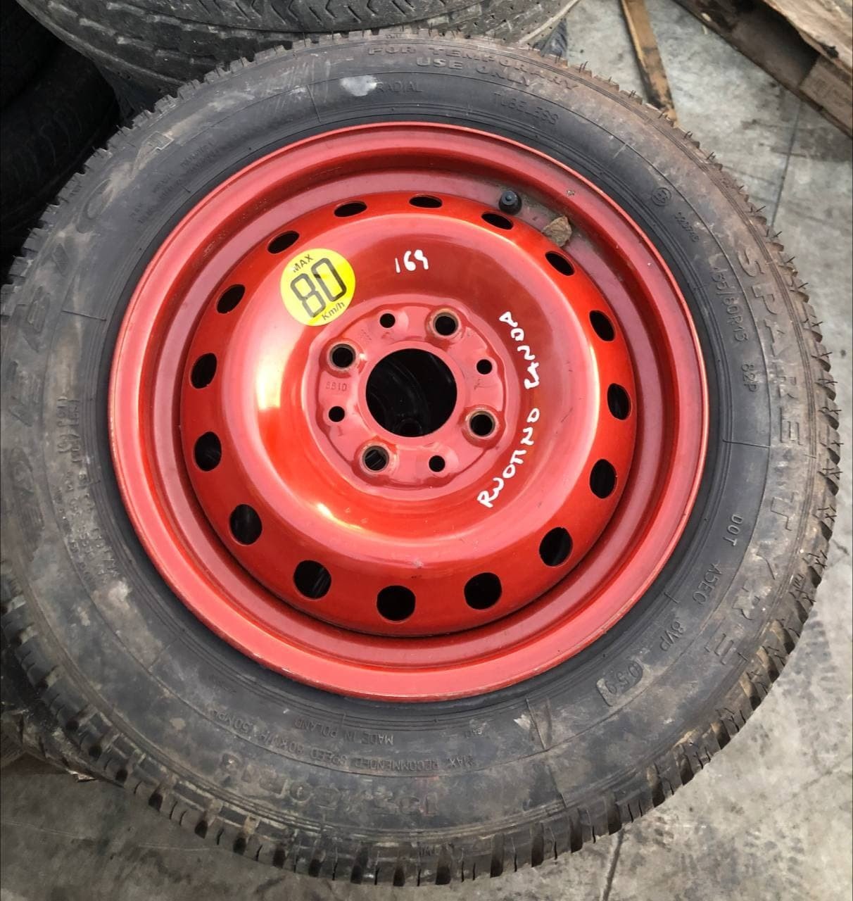 Ruotino di scorta Fiat Panda 169 misura 135/80 R13 - F&P CRASH SRLS - Ricambi Usati