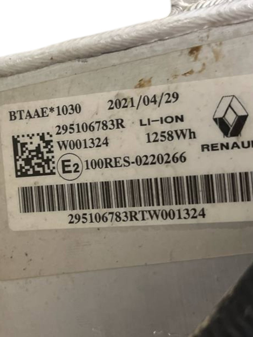 Stack Gruppo Batteria Ibrida Renault Captur II 1.6 Benzina - Hybrid (2019 - >) cod.295F03455R - F&P CRASH SRLS - Ricambi Usati