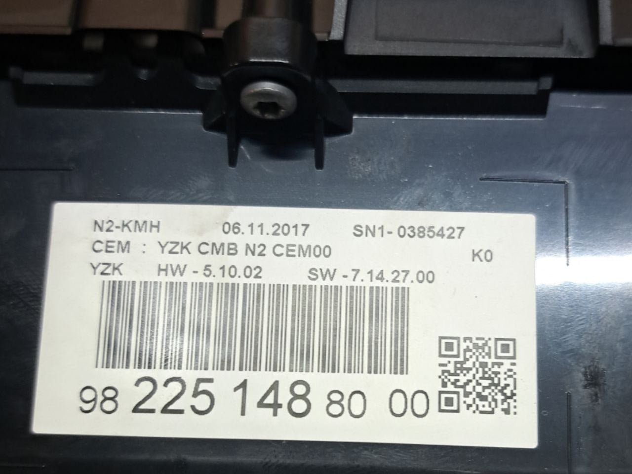 Tachimetro / Contachilometri / Quadro Strumenti Peugeot Partner / Citroen Berlingo / Opel combo 1.6 HDI (2020) COD:9822514880 - F&P CRASH SRLS - Ricambi Usati