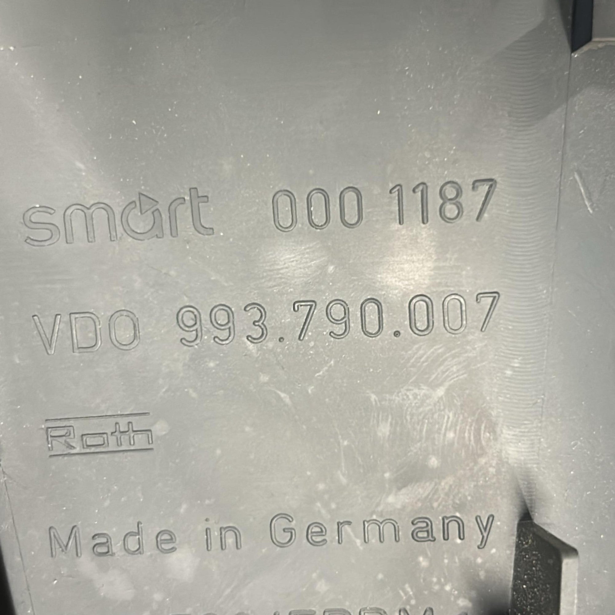 Tachimetro / Contachilometri Smart ForTwo (W450) cod.993790007 1.0 Benzina (1998 > 2007) - F&P CRASH SRLS - Ricambi Usati