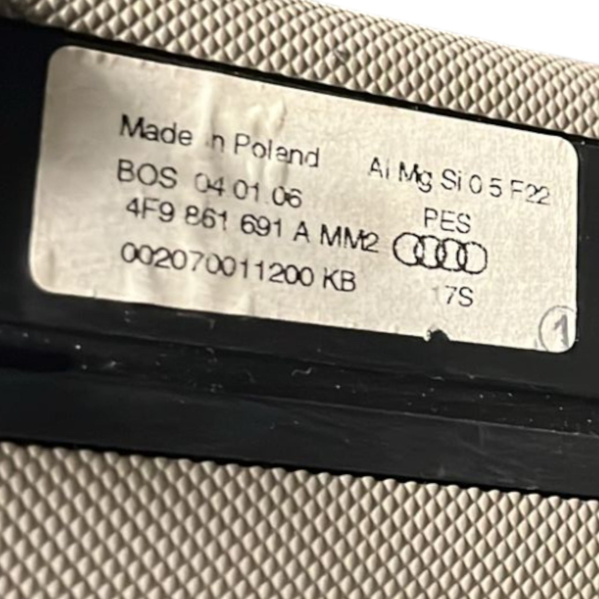 Tendina Parasole Audi A6 / S6 (C6) cod:4F9861691A (2004 >2012) - F&P CRASH SRLS - Ricambi Usati